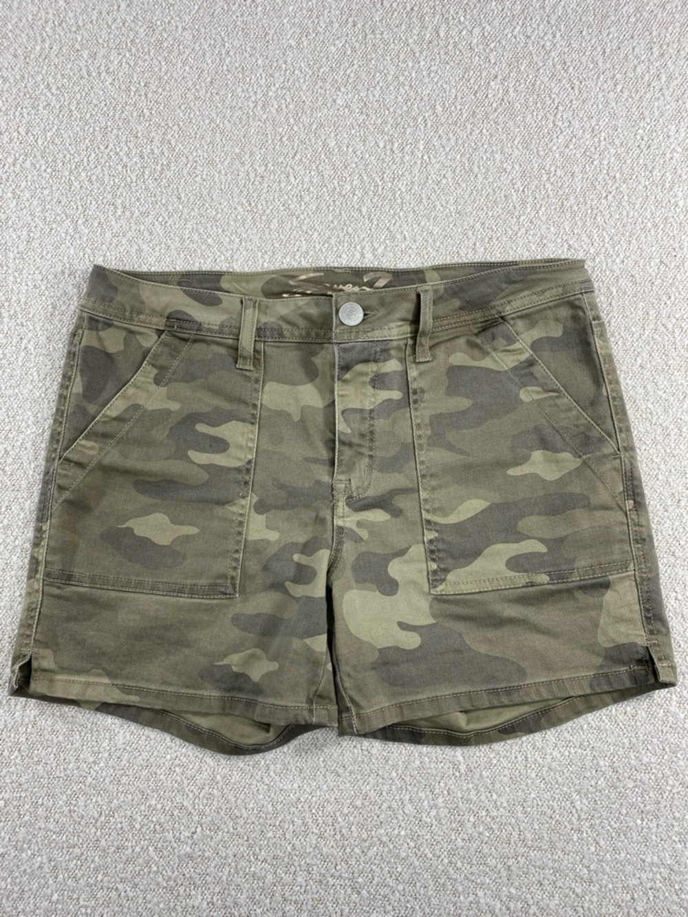 Seven7 Women's Camo Utility Shorts - Olive